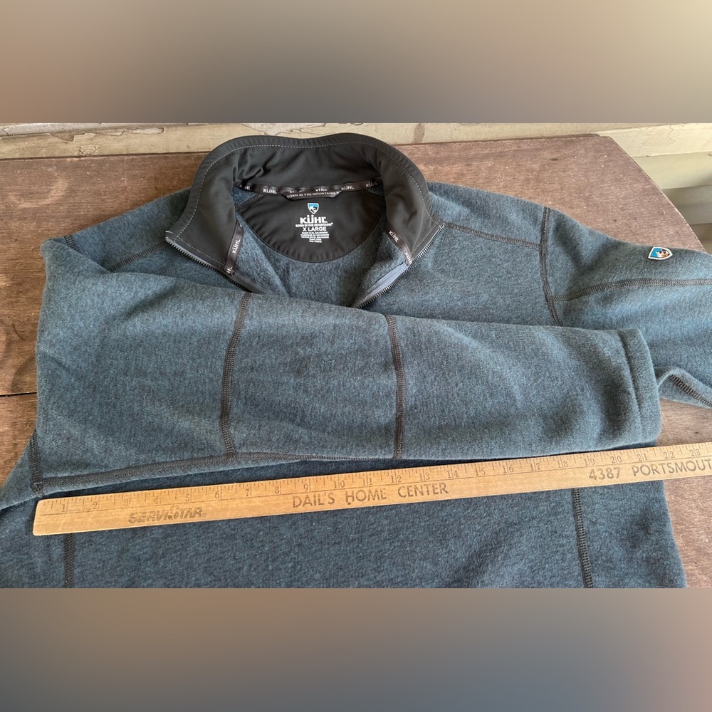 Kuhl Revel Storm Blue 1/4 Zip Fleece Sweater Pullover Mens Sz XL Jacket RN108846 - Picture 8 of 16